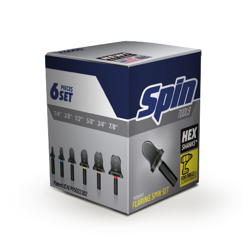 Produto KIT FLANGEADOR SPIN F4000 HEX - BR 4PCS - 1/4 - 3/8 - 1/2 - 5/8